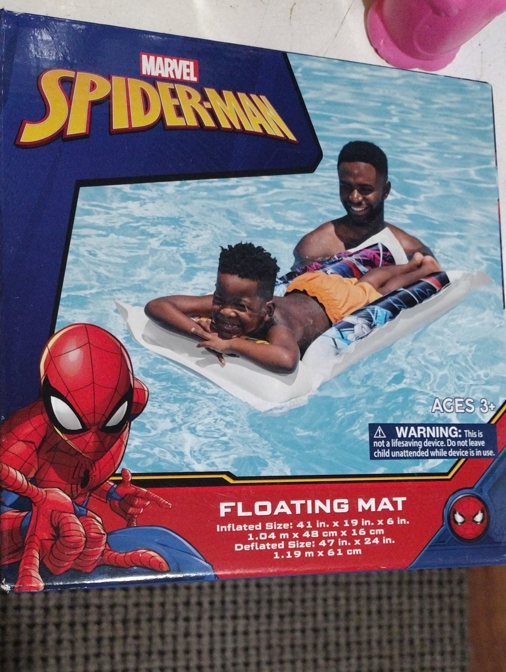 Marvel Spider-Man Blue and Red Kids Floating Mat